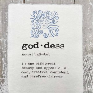 Blue Goddess Word Print